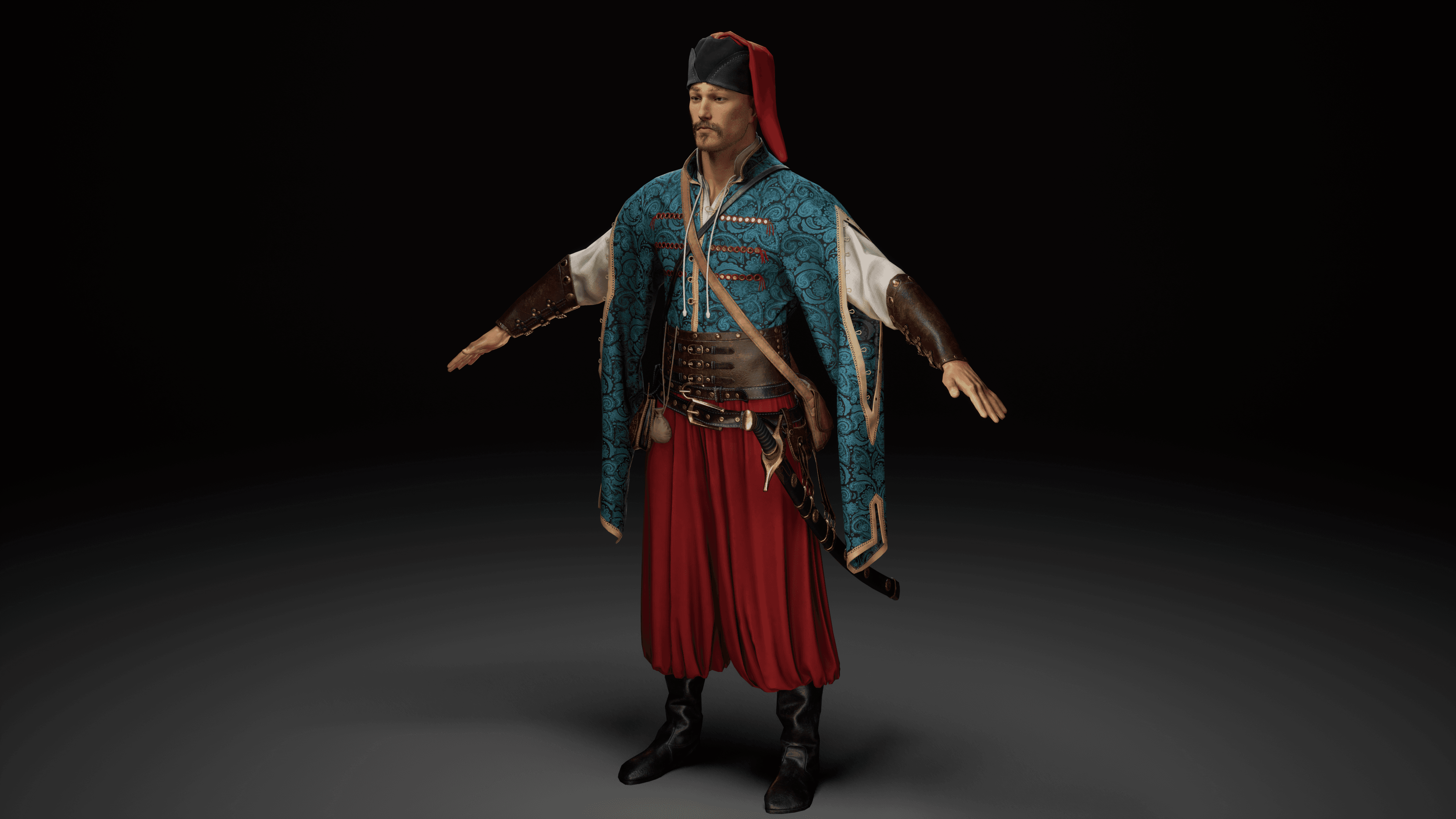 Traditional Cossack Embroidery Shading