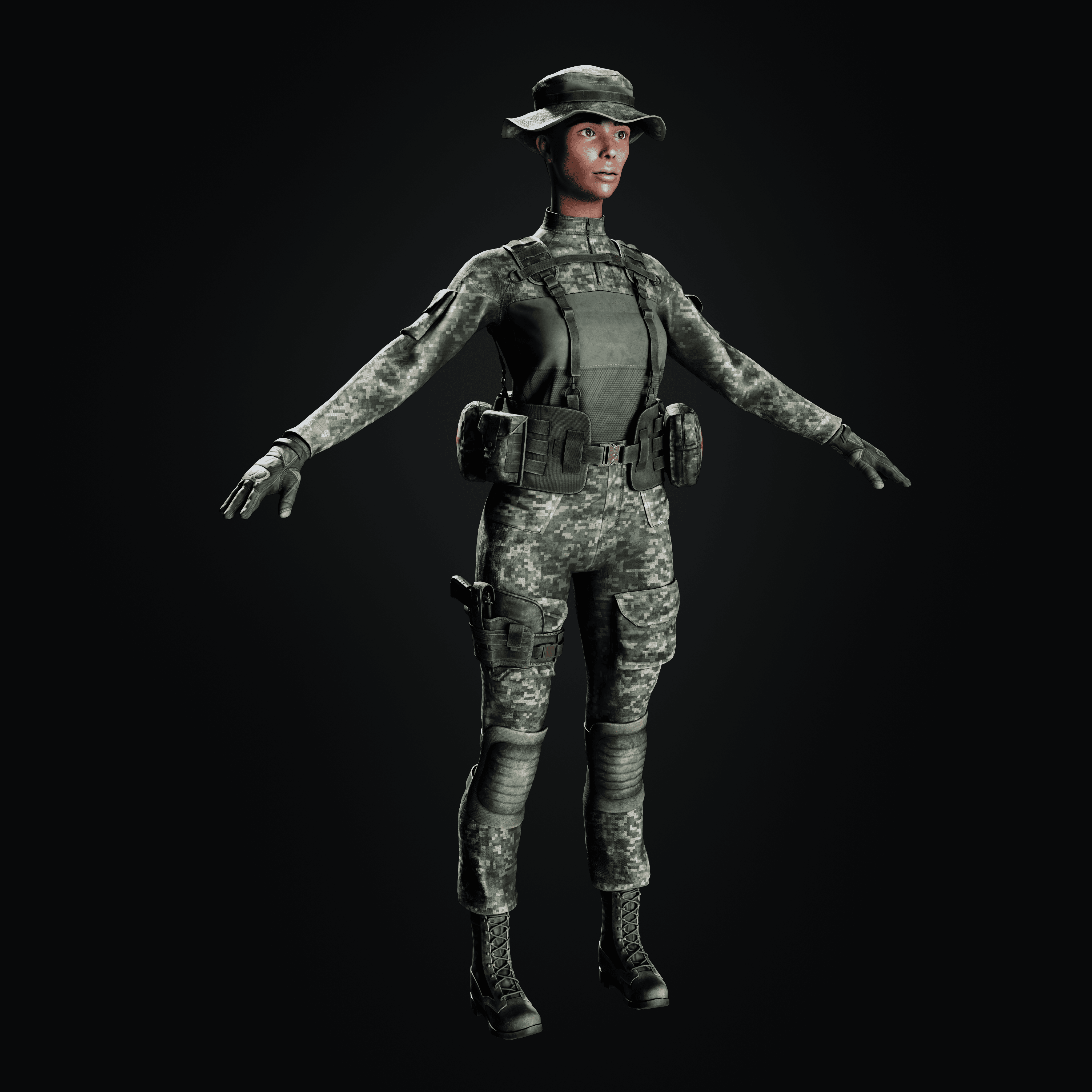 Tactical Female Anatomy Modeling