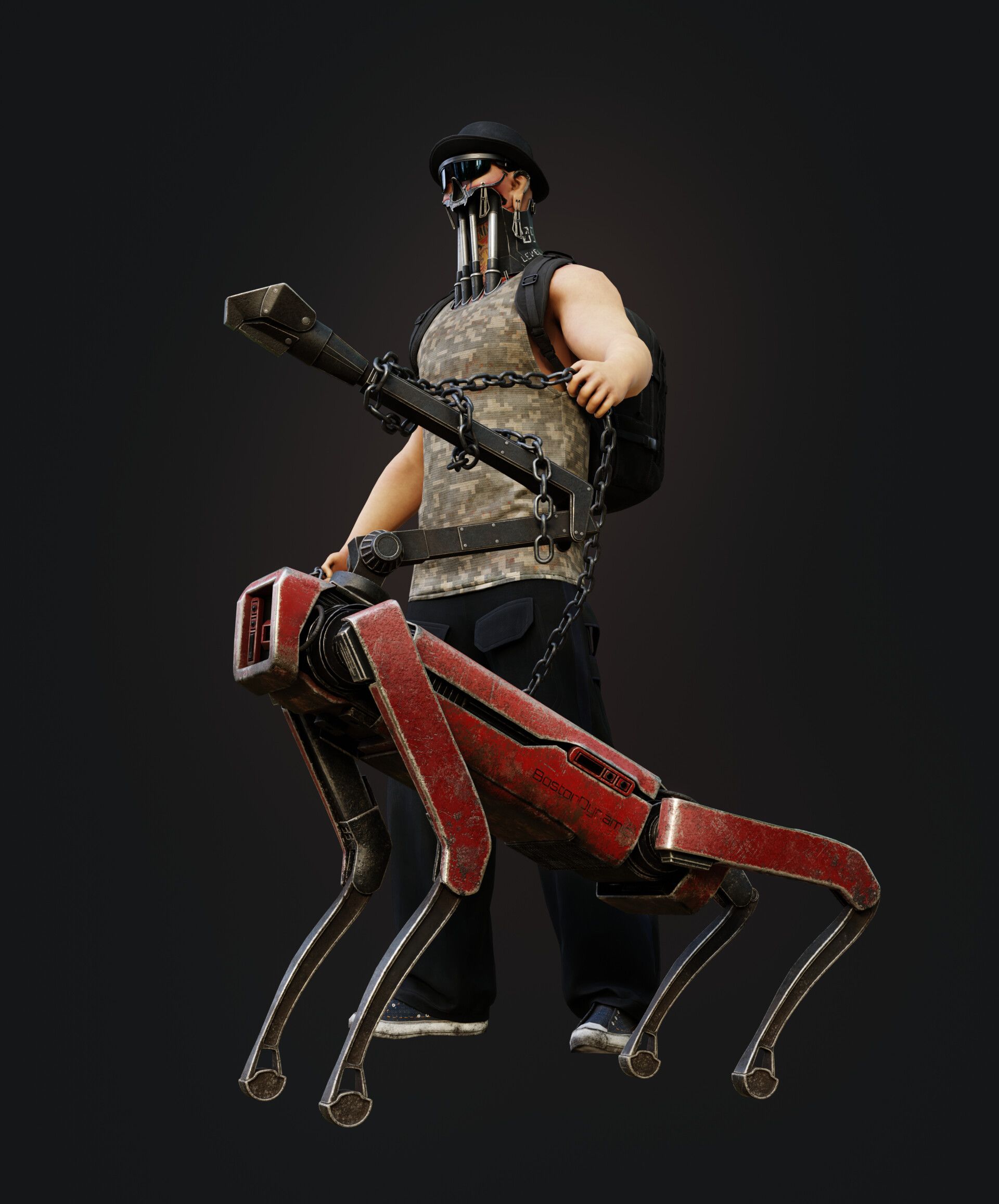 Industrial Cyberpunk Techwear Texturing